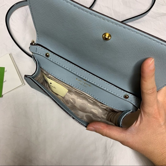 NWT Kate Spade Cedar Street Cami Crossbody Bag Powder Blue/Lakesedge - Picture 4 of 5